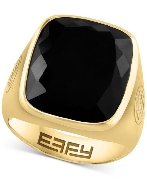 EFFY® Men's Onyx Statement Ring in 14k Gold-Plated Sterling Silver