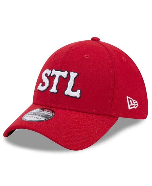 Бейсболка гибкая New Era Red St. Louis Cardinals 2024 City Connect 39THIRTY