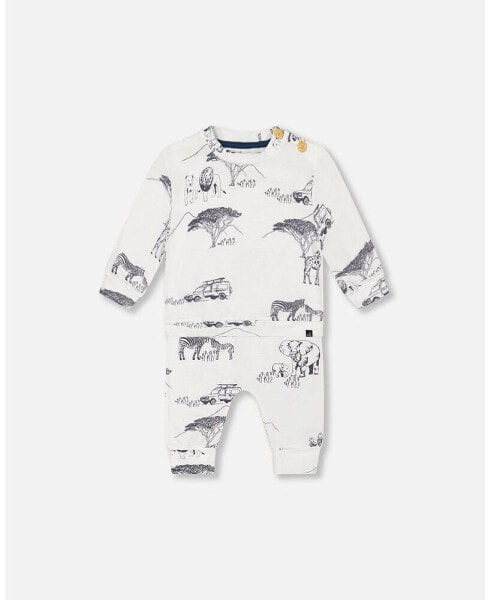 Костюм Deux Par Deux Baby Organic Cotton Printed Jungle Set.