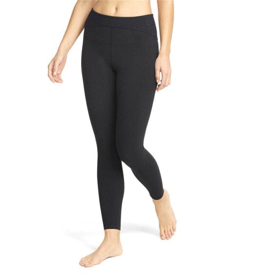 Puma Exhale Rib Detail Athletic Leggings Womens Black Athletic Casual 52147301