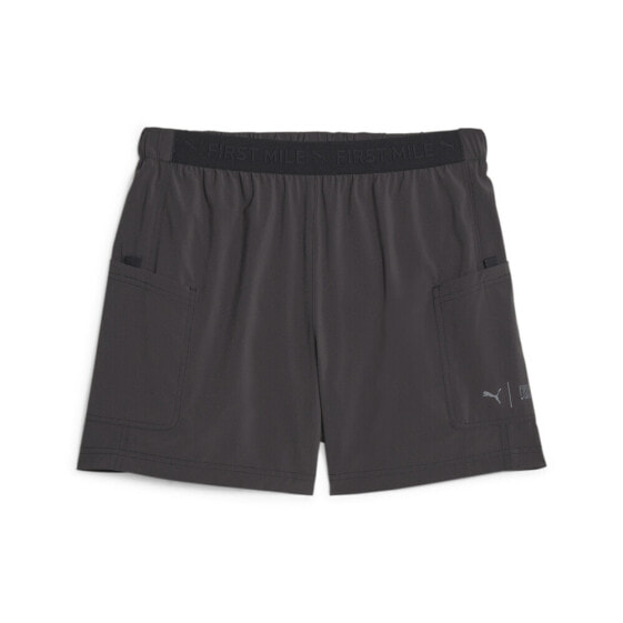 Puma First Mile X Woven 5 Inch Running Shorts Mens Black Casual Athletic Bottoms