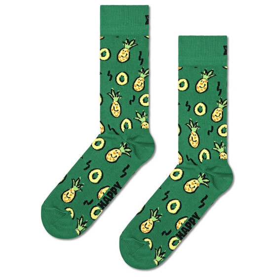 Носки спортивные Happy Socks Pineapple crew