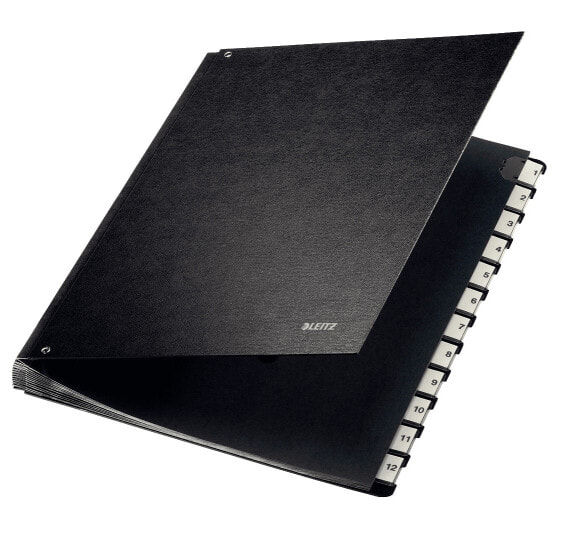 Esselte Leitz Desk Organiser - Numeric tab index - Hardboard - Black - Portrait - A4 - 270 mm