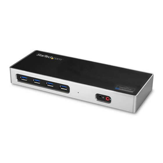 USB-разветвитель Startech DK30A2DH Чёрный/Серебристый Серебристый 40 W