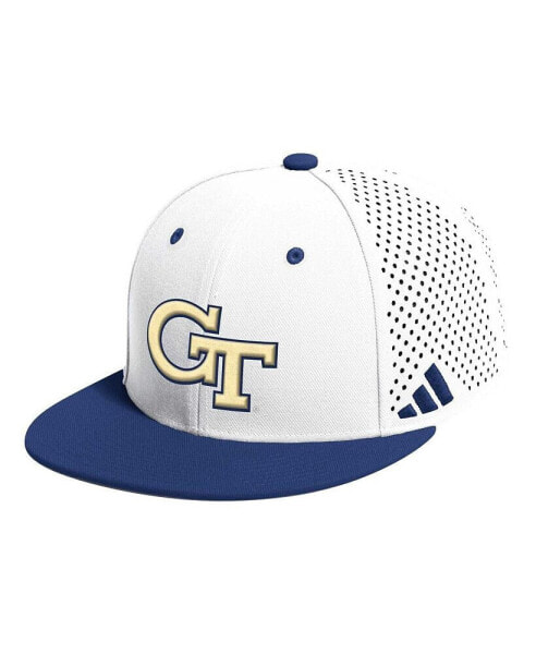 Men's White Georgia Tech Yellow Jackets On-Field Baseball Fitted Hat