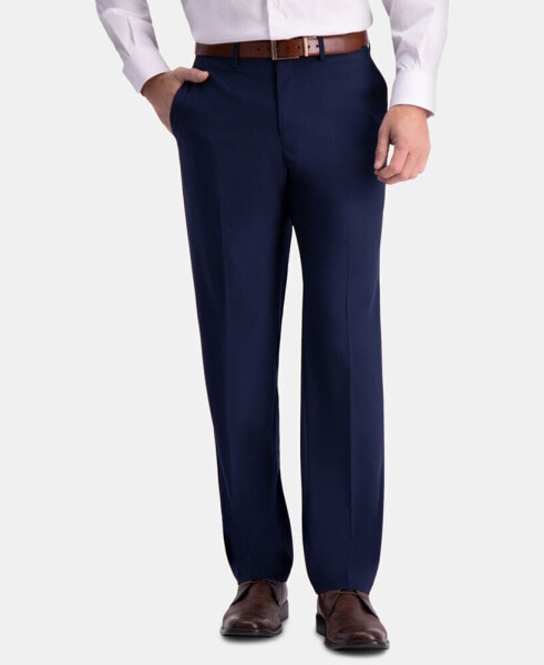 J.M. Men’s Straight-Fit 4-Way Stretch Flat-Front Dress Pants