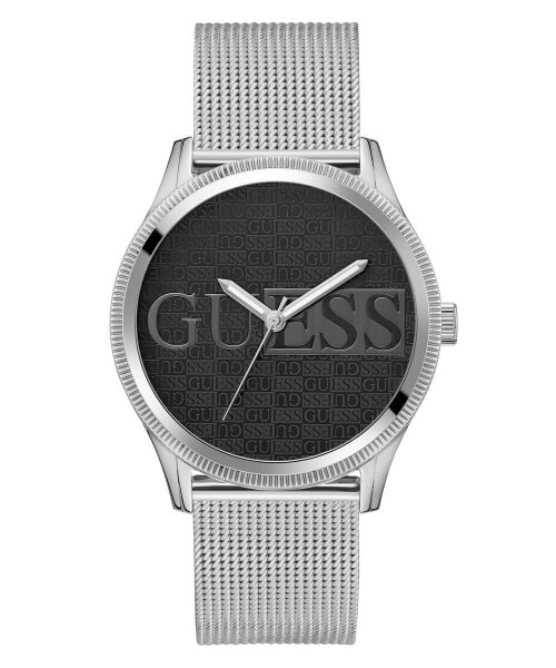 Guess Herren Armbanduhr REPUTATION silber, schwarz 44 mm GW0710G1