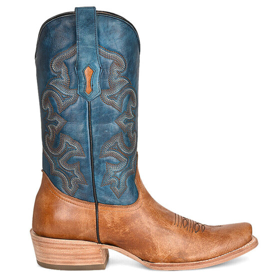 Corral Boots Mn Embroidery Horseman Toe Cowboy Mens Blue, Brown Casual Boots A4