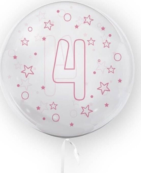 Хобби и творчество TUBAN Воздушный шарик 45см с цифрой 4 розовый