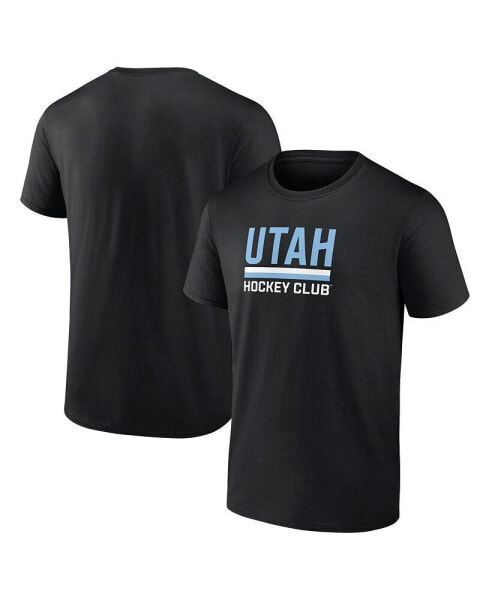 Men's Black Utah Hockey Club Draft Logo T-Shirt