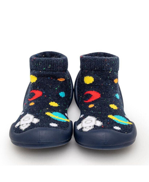 Baby Boy First Walk Sock Shoes Galaxy