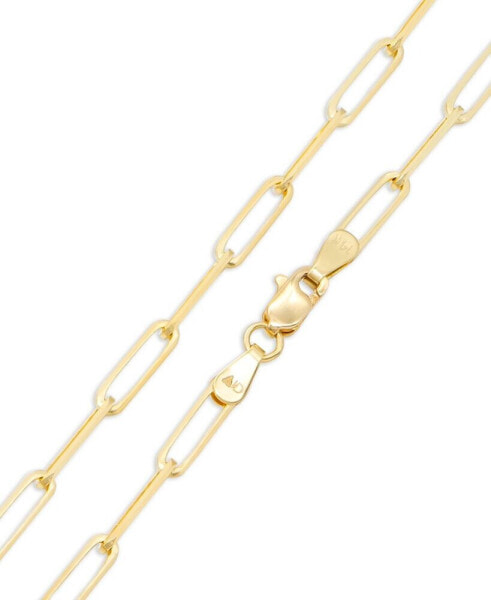 14K Gold Paperclip 2.8mm Chain Bracelet, 7.0", approx. 2.1gr