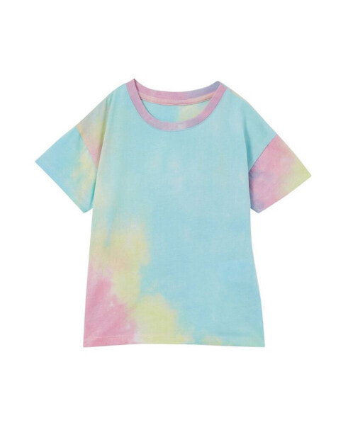 Little Girls Poppy Short Sleeve Print T-shirt