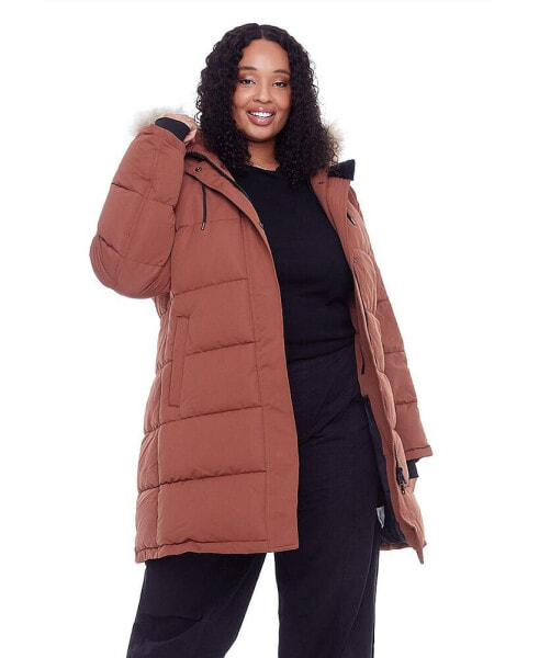 Women's Plus Size - Aulavik Plus | Mid-Length Hooded Parka Coat