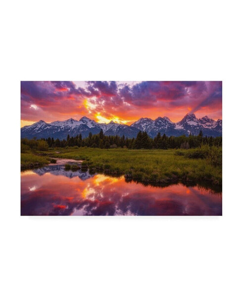 Darren White Photography Black Ponds Sunset 1 Canvas Art - 27" x 33.5"