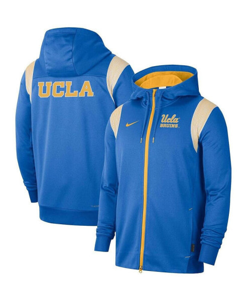 Men's Blue UCLA Bruins Sideline Lockup Performance Full-Zip Hoodie Jacket