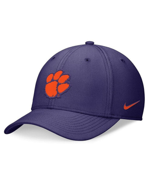 Men's and Women's Purple Clemson Tigers 2024 Sideline Swoosh Flex Hat