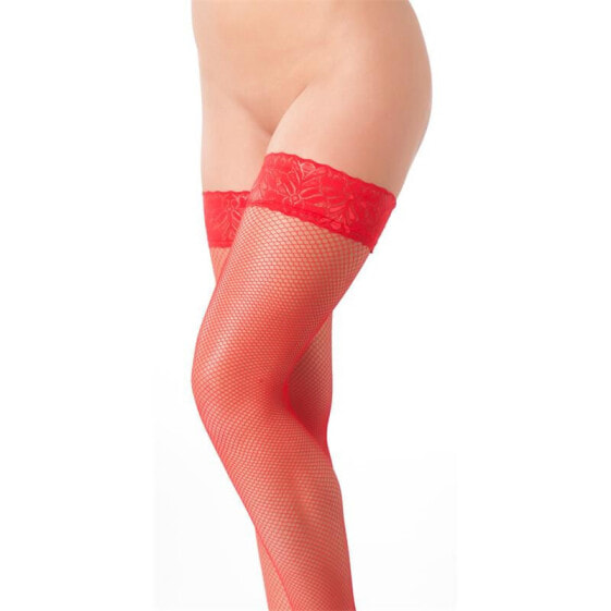 Fishnet Stockings Red One Size