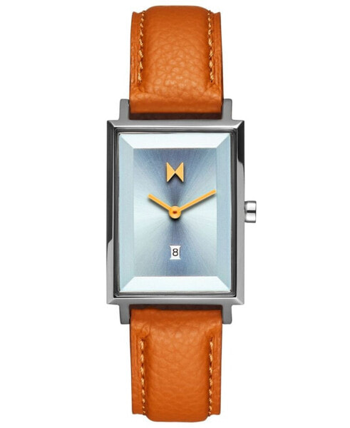 Women's Quartz Signature Square Tan Leather Watch 24mm