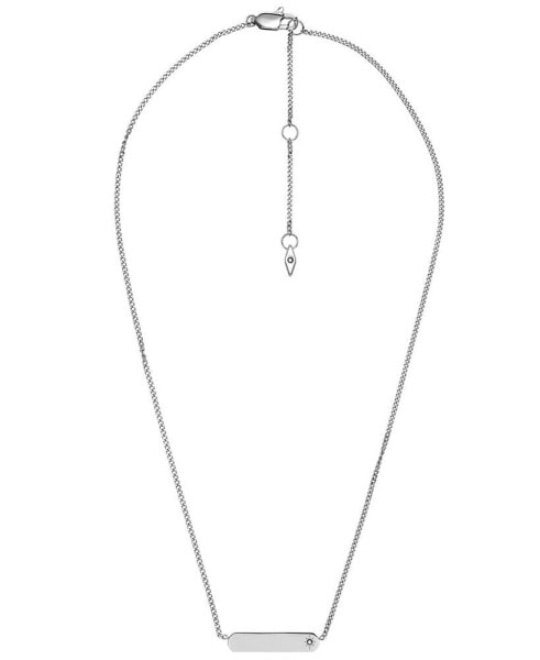 Fossil lane Stainless Steel Bar Chain Necklace