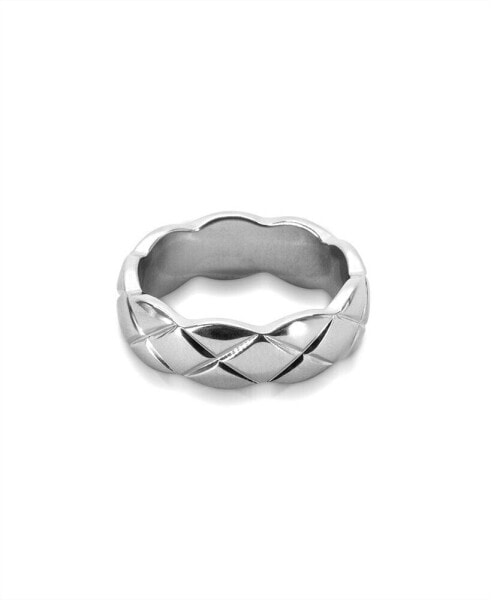 Nneoma 1/4" Ring in White Gold- Plated Brass