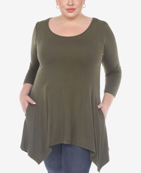 Plus Size Makayla Scoop Neck Tunic Top