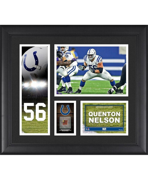 Quenton Nelson Indianapolis Colts Framed 15" x 17" Player Collage with a Piece of Game-Used Ball