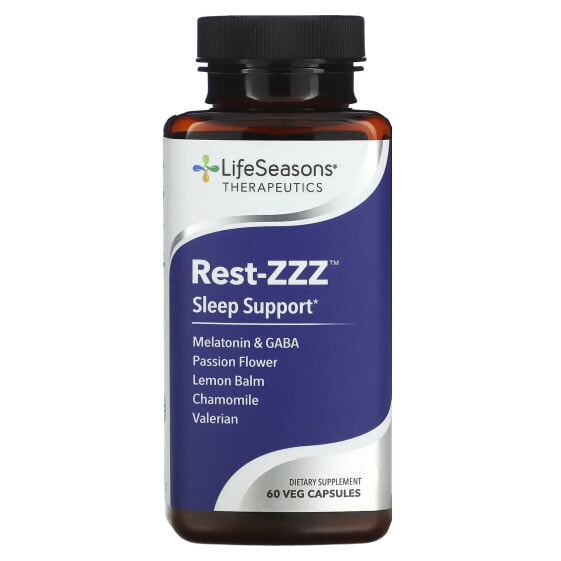 Препарат для здорового сна LifeSeasons Rest-ZZZ, 60 растительных капсул