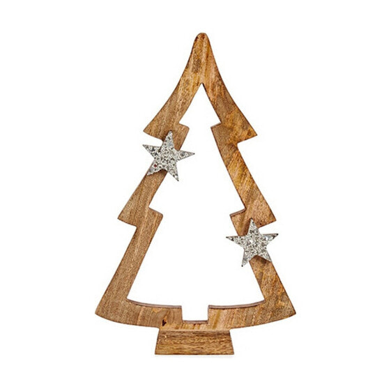 Christmas Tree Brown Shape 7 x 50 x 32 cm Silver Wood