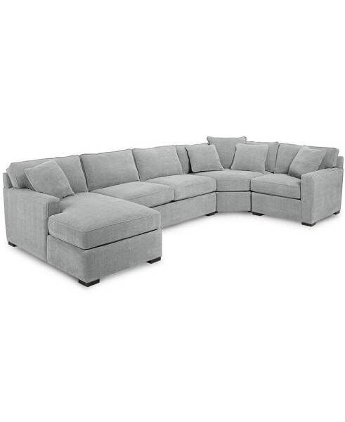 Radley 4-Pc. Fabric Chaise Sectional Sofa with Wedge Piece, Created for Macy's