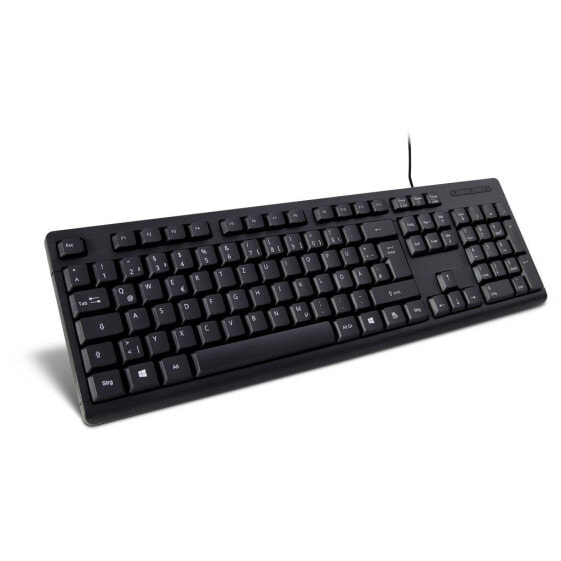 Inter-Tech K-118 - Full-size (100%) - USB - QWERTZ - Black