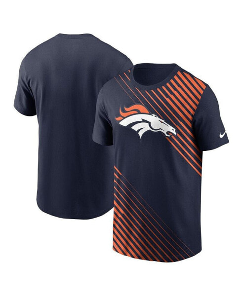 Men's Navy Denver Broncos Yard Line Fashion Asbury T-shirt