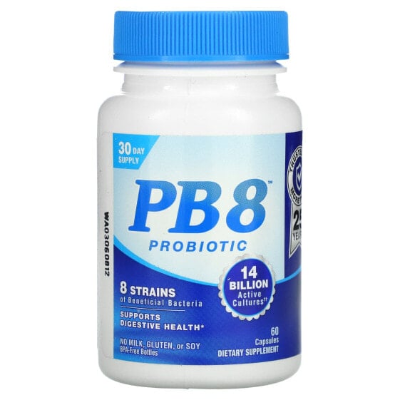 Nutrition Now, PB 8, пробиотик, 7 млрд КОЕ, 60 капсул