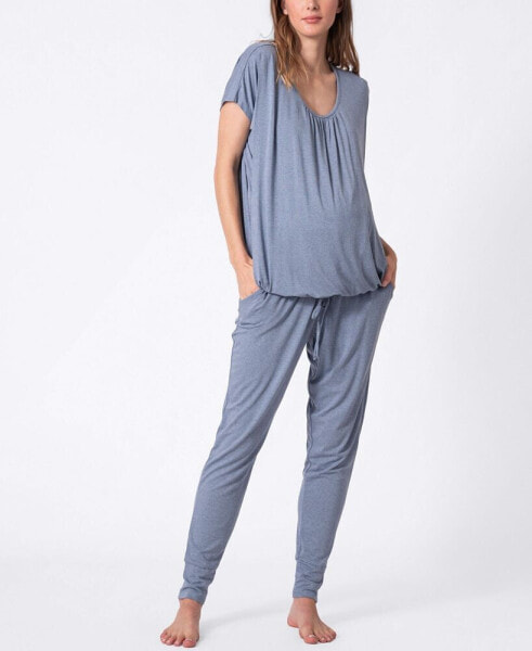 Women's Ultra-Soft Maternity Nursing Loungewear Set