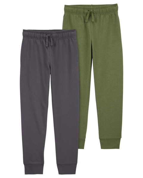 Kid 2-Pack Pull-On French Terry Joggers 4