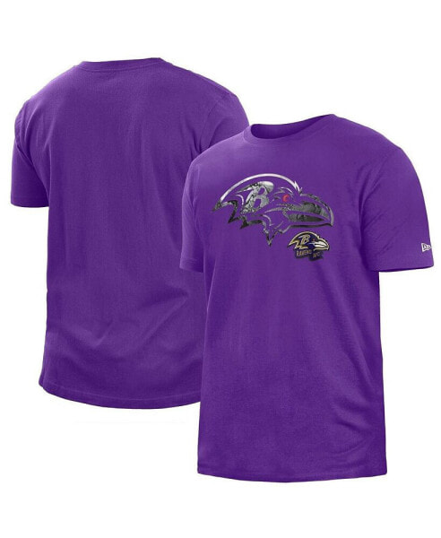 Футболка New Era мужская фиолетовая Baltimore Ravens 2022 Sideline Ink Dye