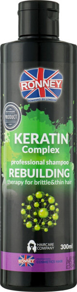 Wiederaufbauendes Shampoo mit Keratinkomplex für sprödes und dünnes Haar - Ronney Keratin Complex Rebuilding Shampoo 300 ml