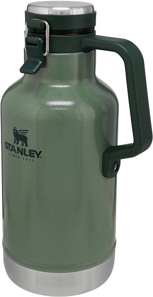 Stanley Unisex - Adult Classic Easy-Pour Thermal Insulated Stainless Steel Growler, Hammertone Green, 1900ml