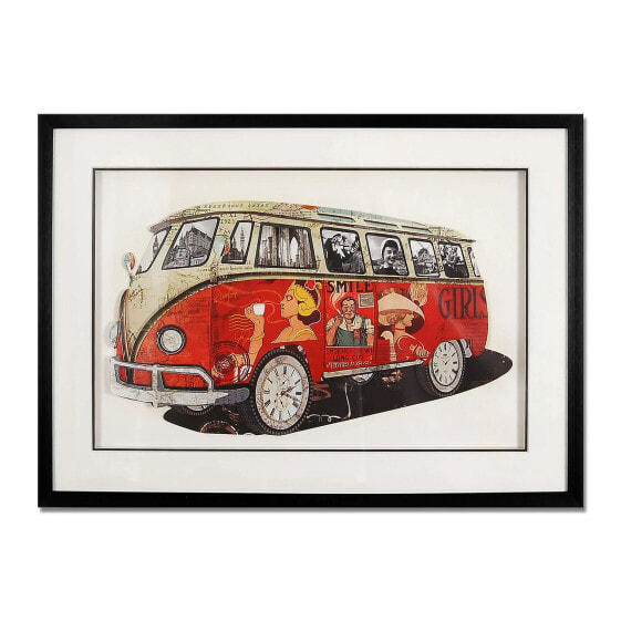 3D-Collage-Bild Volkswagen Van Vintage 1