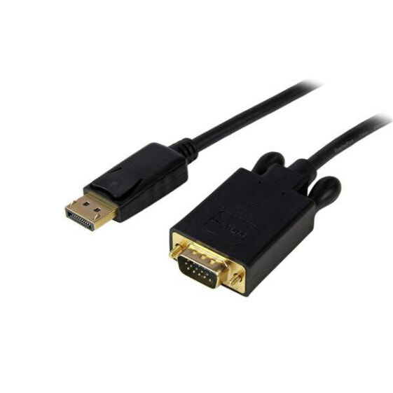 StarTech.com 15ft (4.6m) DisplayPort to VGA Cable - Active DisplayPort to VGA Adapter Cable - 1080p Video - DP to VGA Monitor Cable - DP 1.2 to VGA Converter - Latching DP Connector - 4.6 m - DisplayPort - VGA (D-Sub) - Male - Male - Straight