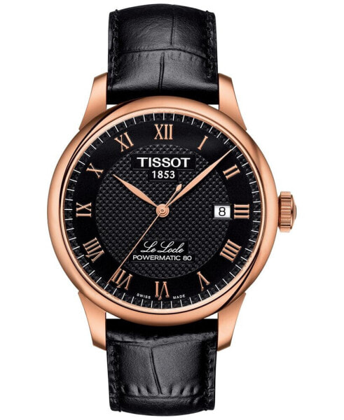 Часы Tissot Le Locle Black Leather 40mm