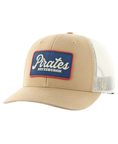 Men's Khaki Pittsburgh Pirates Glory Daze Trucker Adjustable Hat