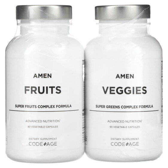 Amen, Fruits & Veggies, 2 Bottles, 180 Vegetable Capsules