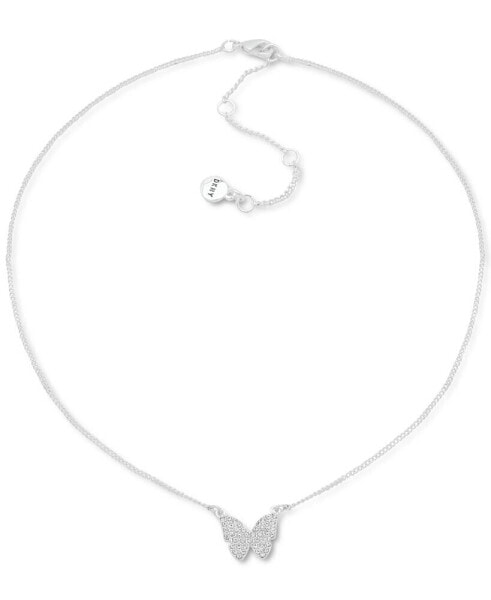 DKNY pavé Butterfly Pendant Necklace, 16" + 3" extender