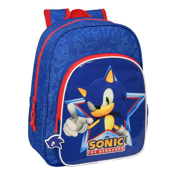 Школьный рюкзак Sonic Let's roll Тёмно Синий 26 x 34 x 11 cm