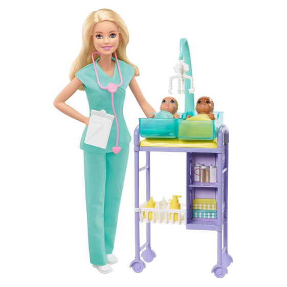 BARBIE Baby Doctor Blonde and Playset Doll