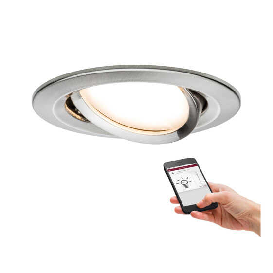 PAULMANN Nova - Smart lighting spot - Stainless steel - ZigBee - Integrated LED - Warm white - 2700 K