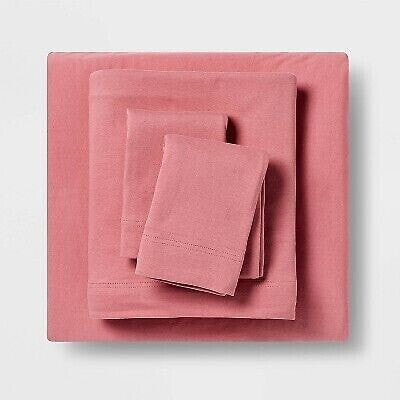 King Solid Jersey Sheet Set Pink - Room Essentials