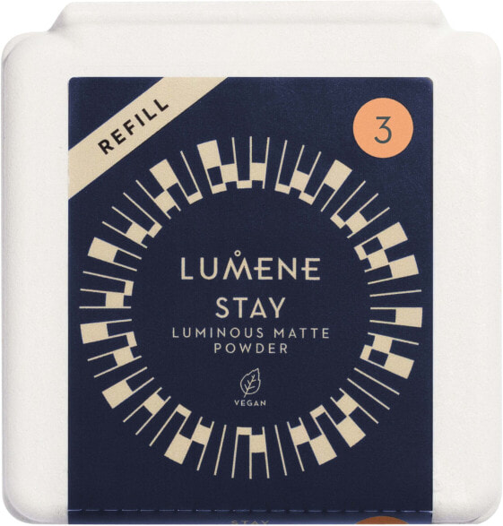 Lumene Stay Luminous Matte Powder Компактная пудра с матирующим эффектом, сменный блок