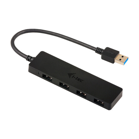 i-tec Advance USB 3.0 Slim Passive HUB 4 Port - USB 3.2 Gen 1 (3.1 Gen 1) Type-A - USB 3.2 Gen 1 (3.1 Gen 1) Type-A - 5000 Mbit/s - Black - 0.2 m - USB
